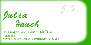 julia hauch business card